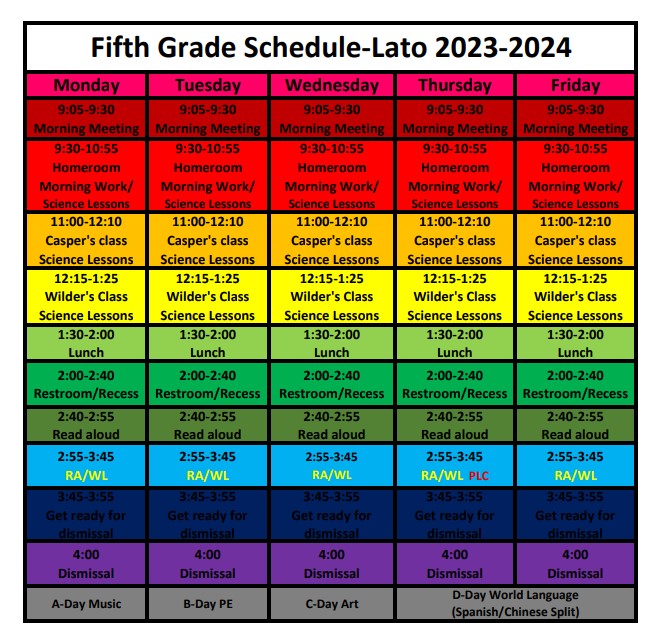 Schedule